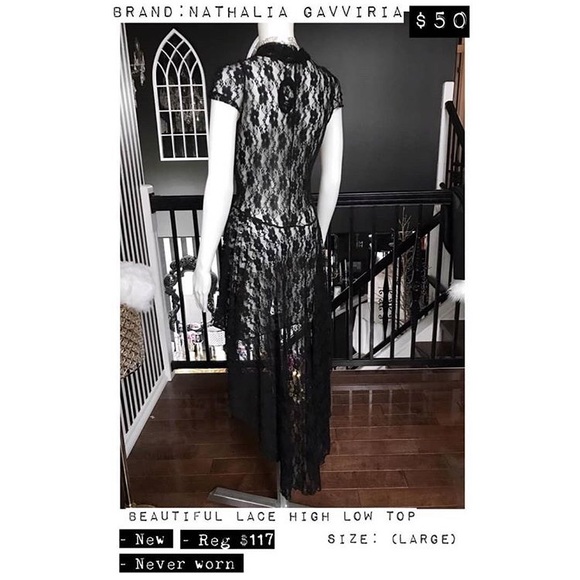 NATHALIA GAVIRIA - LACE HIGH LOW TOP - Picture 8 of 8